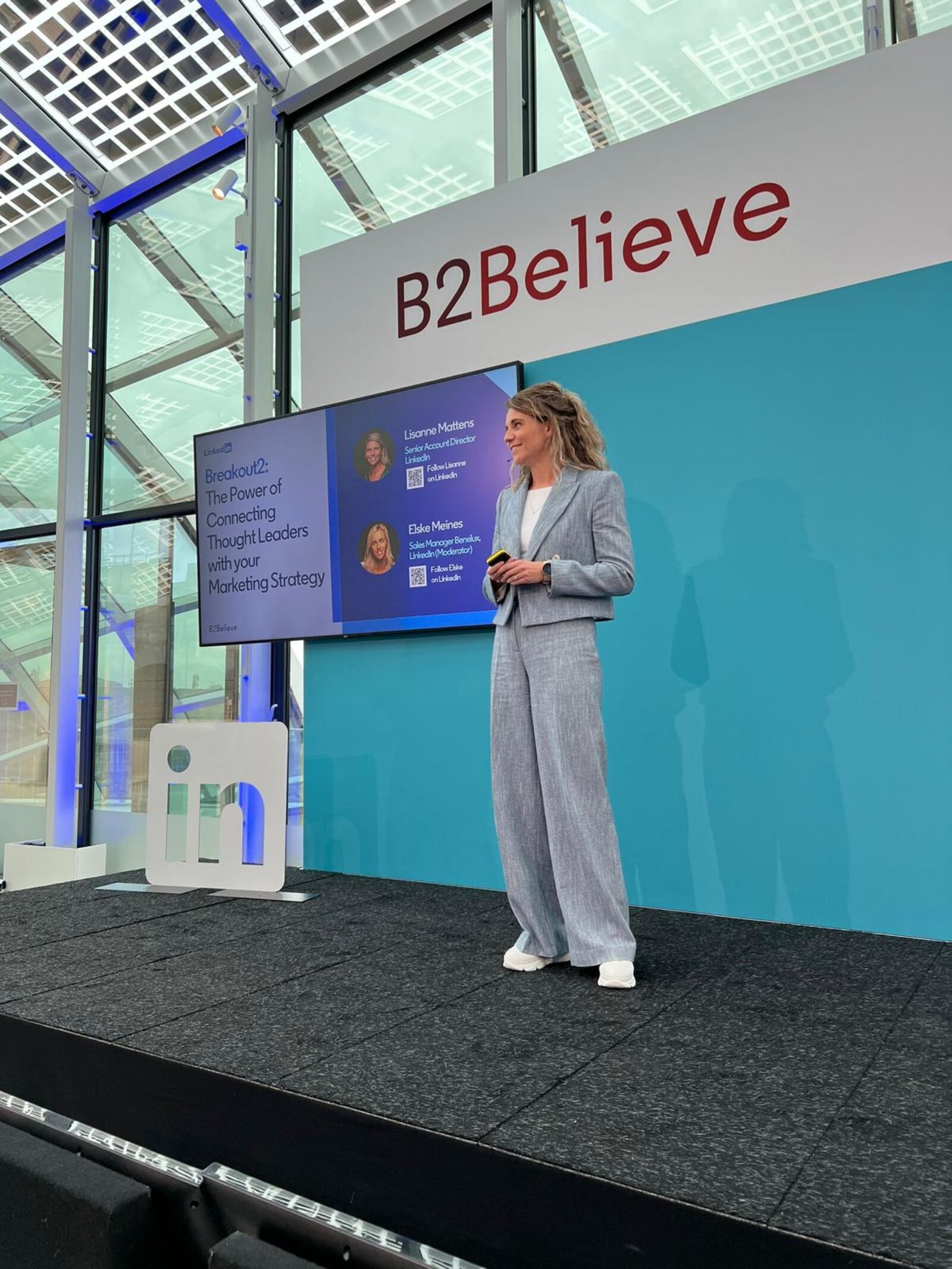 Lisanne Mattens als spreker bij LinkedIn B2Believe
